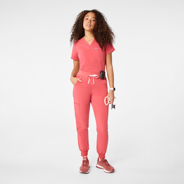 women's Pulmonary Pink High Waisted Zamora - Jogger Scrub Pant™