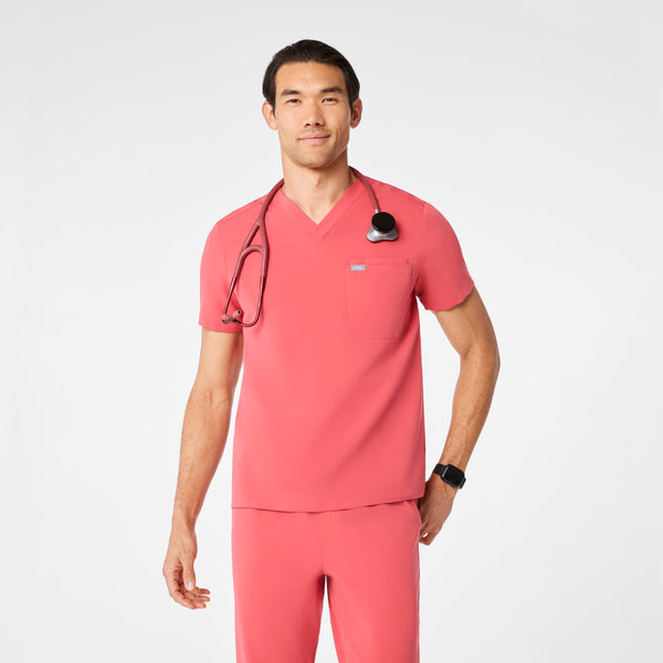 men's Pulmonary Pink Leon - Three-Pocket Scrub Top™