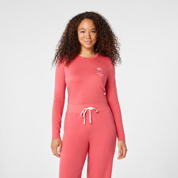 women's Pulmonary Pink Oxytocin Overload - Long-Sleeve Underscrub