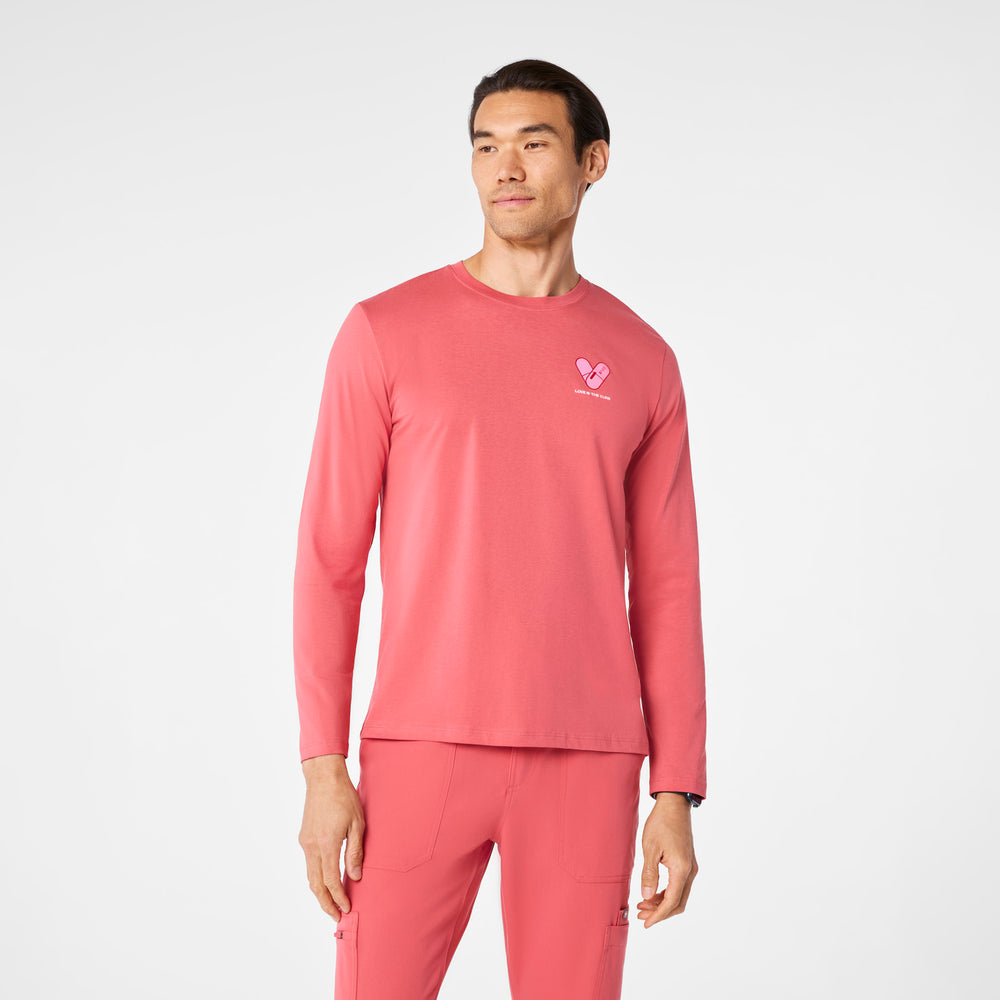 men's Pulmonary Pink Love Is The Cure Supersoft - Longsleeve Underscrub