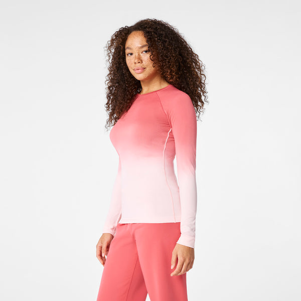 women's Pulmonary Pink Salta Seamless - Longsleeve Underscrub