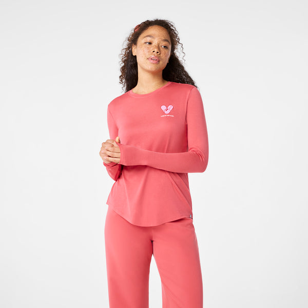 women's Pulmonary Pink Love Is The Cure - Long-Sleeve Underscrub