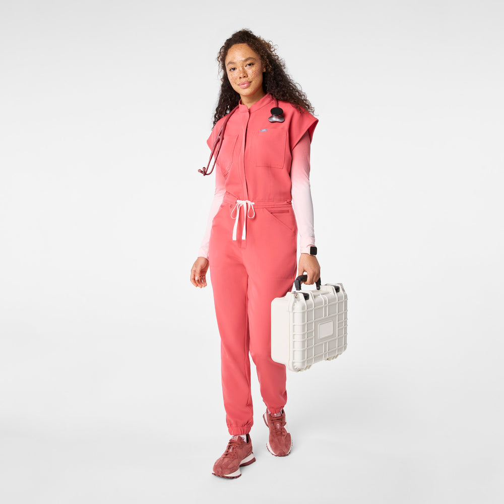 women's Pulmonary Pink Rafaela Cargo - Tall ScrubJumpsuit™