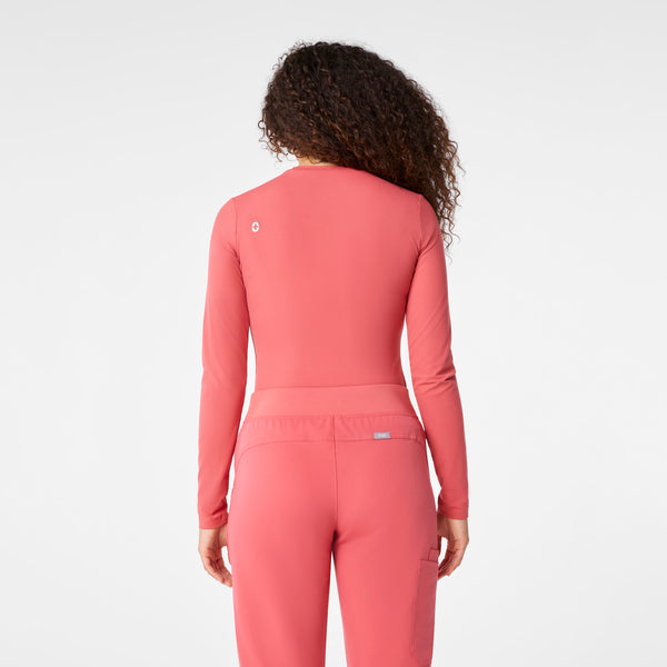 women's Pulmonary Pink Ribbed - Longsleeve Underscrub
