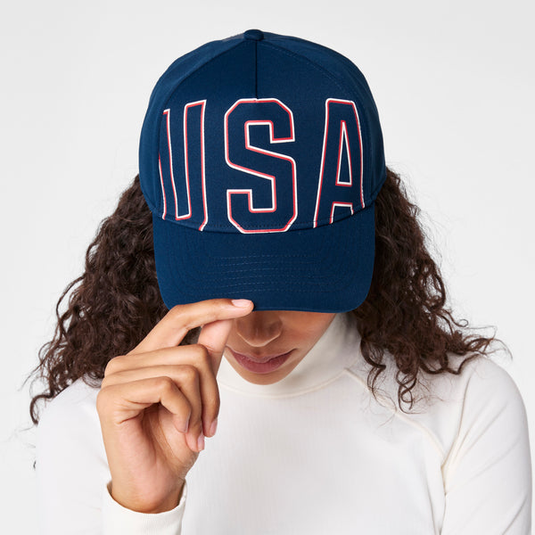 unisex Team USA Blue FIGS x Team USA Baseball Cap