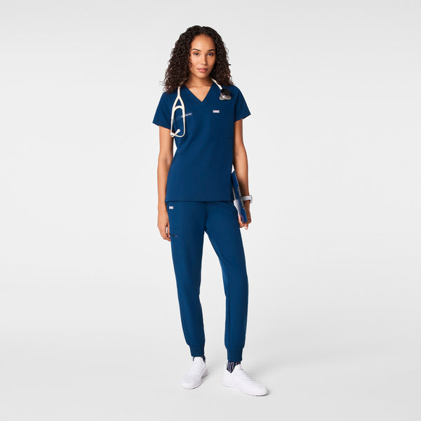 women's Team USA Blue  FIGS x Team USA Catarina Petite - One-Pocket Scrub Top™