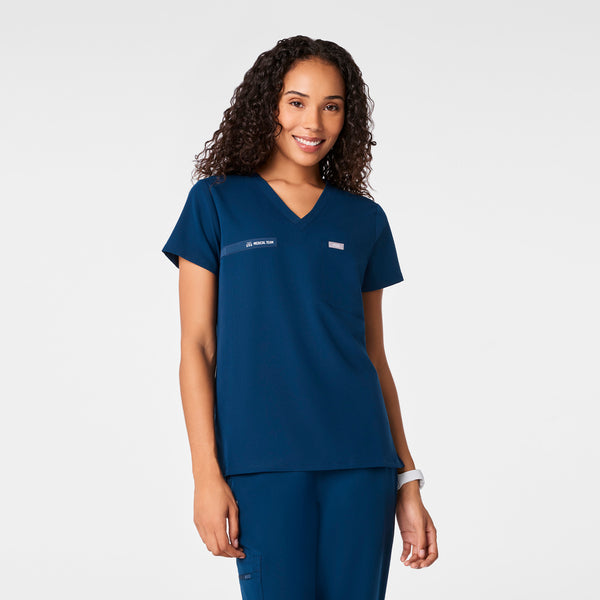 women's Team USA Blue  FIGS x Team USA Catarina Petite - One-Pocket Scrub Top™