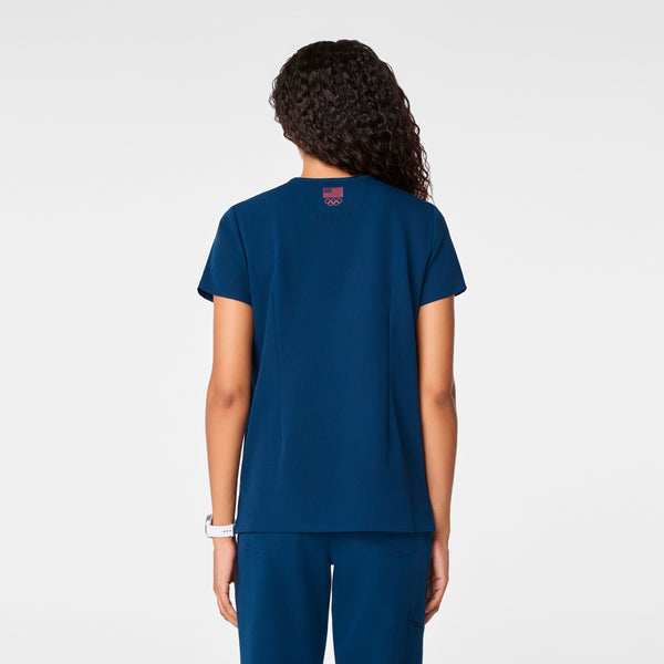 women's Team USA Blue FIGS x Team USA Catarina - One-Pocket Scrub Top™