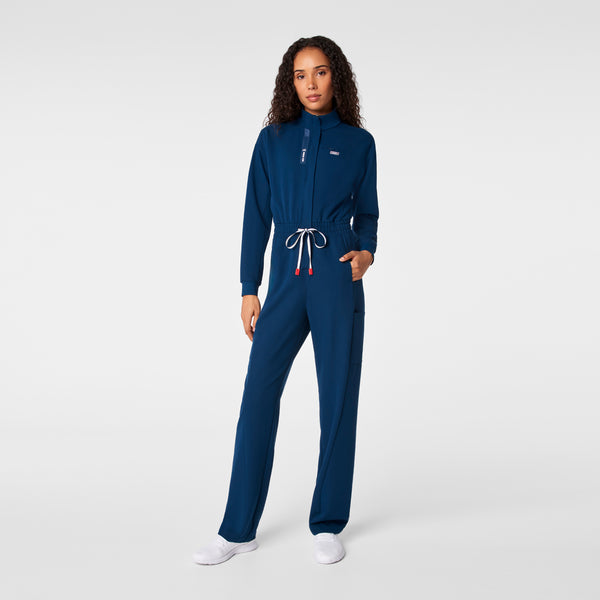 women's Team USA Blue FIGS x Team USA Longsleeve Straight Leg - Tall Scrubjumpsuit™