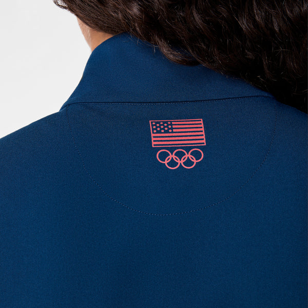 women's Team USA Blue FIGS x Team USA Longsleeve Straight Leg - Tall Scrubjumpsuit™
