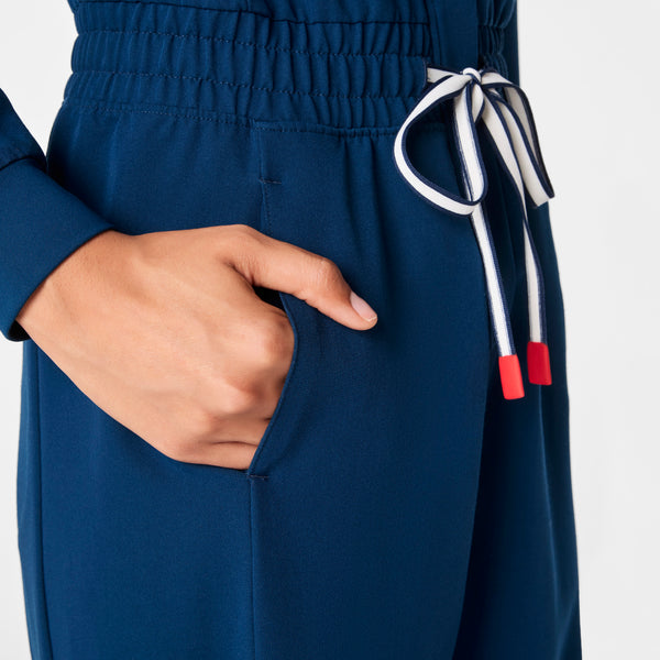 women's Team USA Blue FIGS x Team USA Longsleeve Straight Leg - Tall Scrubjumpsuit™