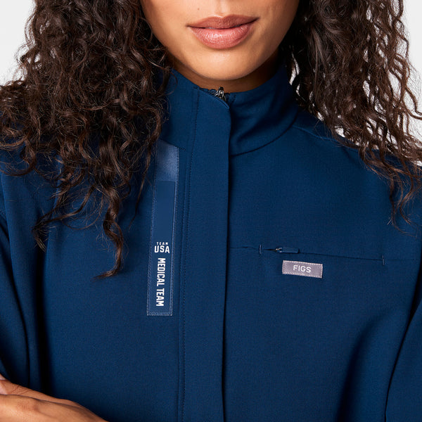 women's Team USA Blue FIGS x Team USA Longsleeve Straight Leg - Tall Scrubjumpsuit™