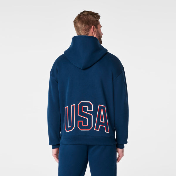 Men's Team USA Blue FIGS x Team USA Hoodie Sweatshirt