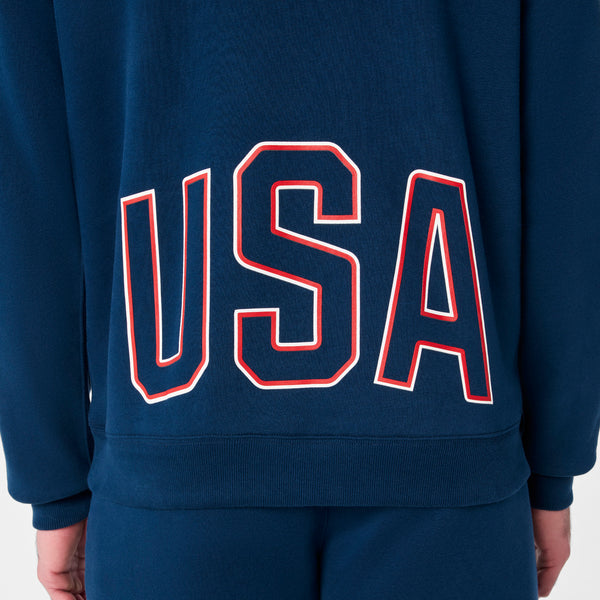 Men's Team USA Blue FIGS x Team USA Hoodie Sweatshirt