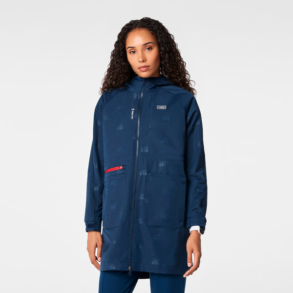 women's Team USA Blue FIGS x Team USA On-Shift Stadium Jacket™