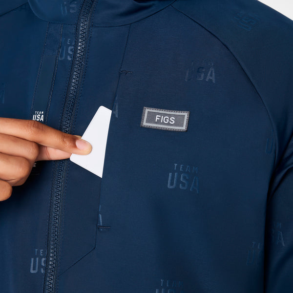 women's Team USA Blue FIGS x Team USA On-Shift Stadium Jacket™