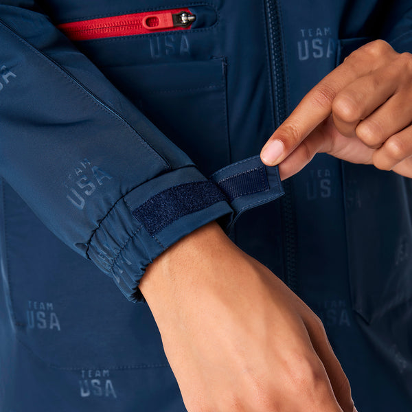 women's Team USA Blue FIGS x Team USA On-Shift Stadium Jacket™