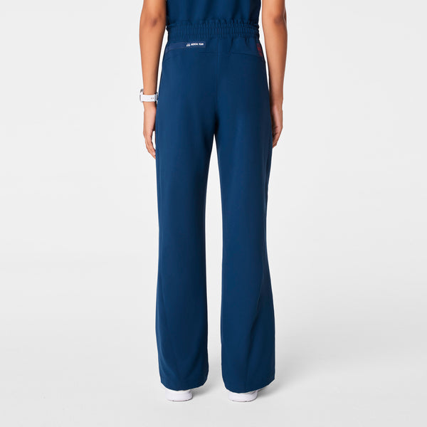 women's Team USA Blue FIGS x Team USA High Waisted FIBREx Wide Leg - Scrub Pant