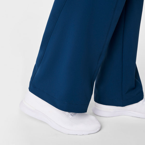 women's Team USA Blue FIGS x Team USA High Waisted FIBREx Wide Leg - Scrub Pant