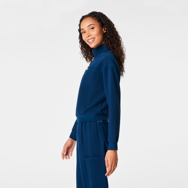 women's Team USA Blue FIGS x Team USA Mock Neck Longsleeve - Scrub Top