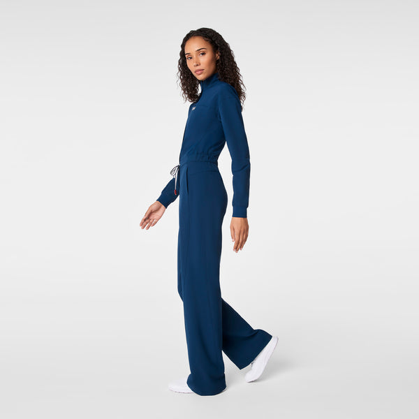 women's Team USA Blue FIGS x Team USA FIBREx Mock Neck Wide Leg - Tall Longsleeve ScrubJumpsuit™
