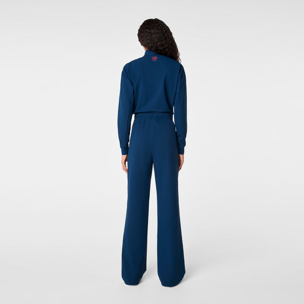 women's Team USA Blue FIGS x Team USA FIBREx Mock Neck Wide Leg - Tall Longsleeve ScrubJumpsuit™