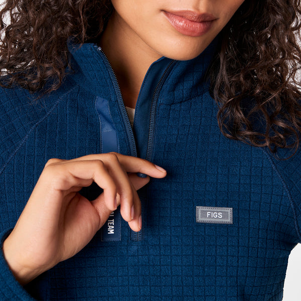 women's Team USA Blue FIGS x Team USA On-Shift - Fleece ¼ Zip Top™