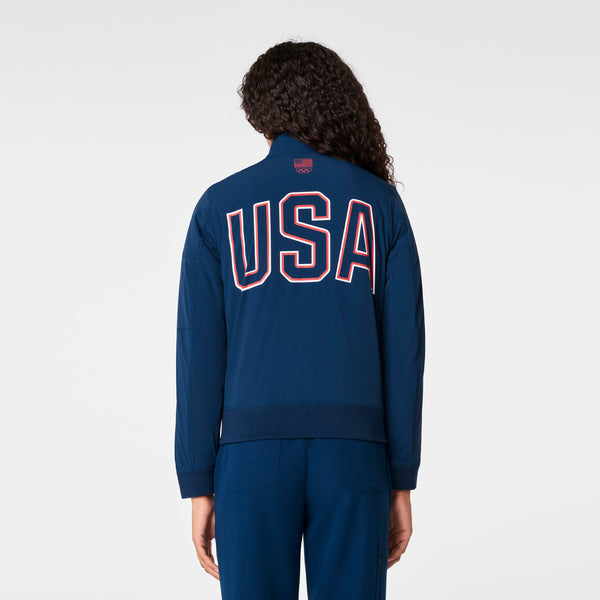 women's Team USA Blue FIGS x Team USA On-Shift - Float Bomber Jacket™