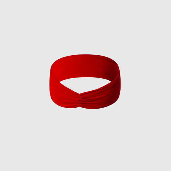 Winning Red Shimmer Cinched Headband