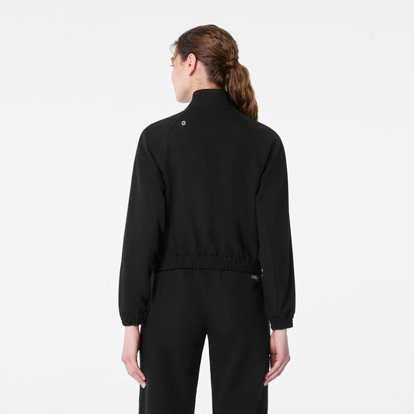women's Black Sydney Cropped - Scrub Jacket