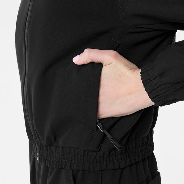 women's Black Sydney Cropped - Scrub Jacket