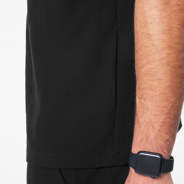 men's Black Eugene Polo - Scrub Top