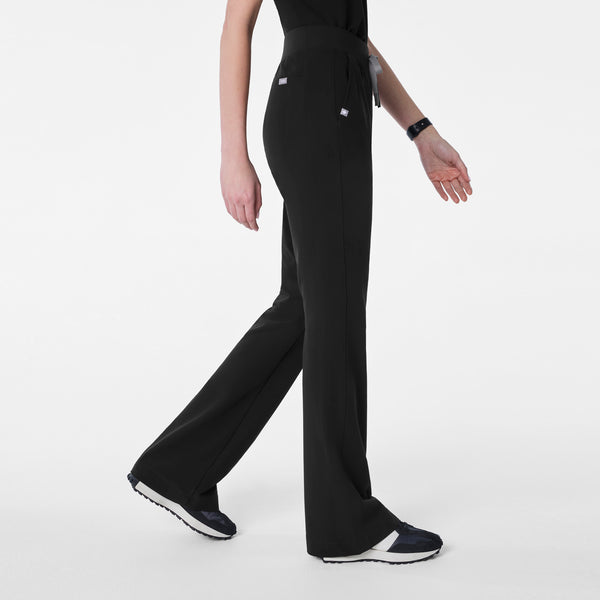 Women's Black Kimberley High-Rise Flare - Petite Scrub Pant