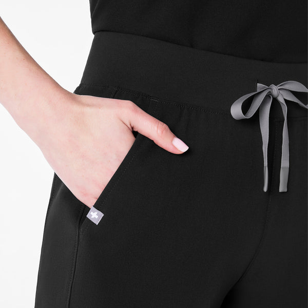 Women's Black Kimberley High-Rise Flare - Petite Scrub Pant