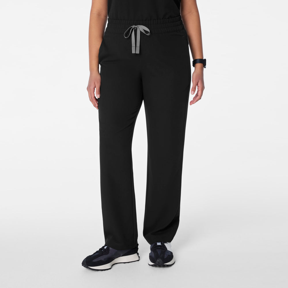 women's Black High Waisted Salida Straight Leg - Scrub Pant