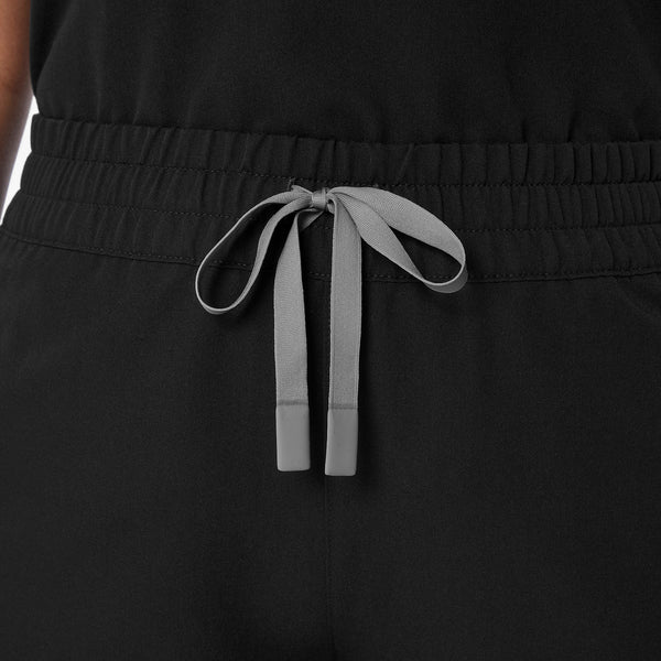 women's Black High Waisted Salida Straight Leg - Petite Scrub Pant