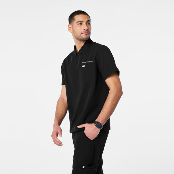 men's Black Jasper Polo - Scrub Top