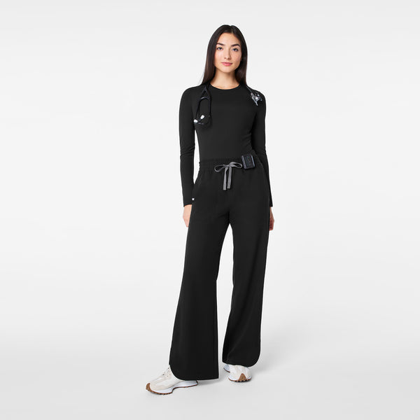 Women's Black Marseille High-Rise Wide-Leg - Scrub Pant
