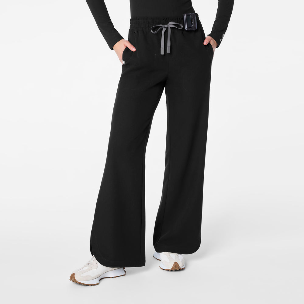 Women's Black Marseille High-Rise Wide-Leg - Scrub Pant