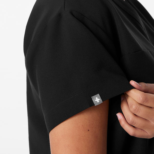 women's Black Pagosa Relaxed V-Neck - Scrub Top