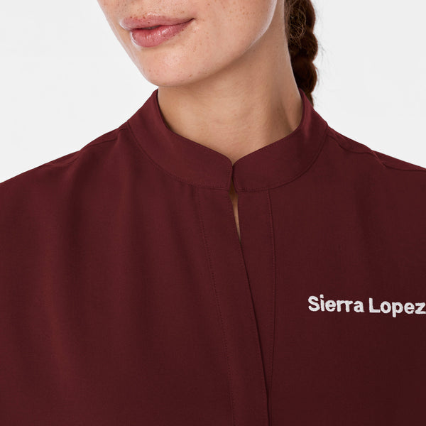 Women's Burgundy Rafaela™ - Oversized Scrub Top