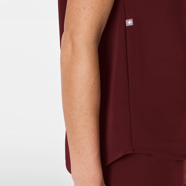Women's Burgundy Rafaela™ - Oversized Scrub Top
