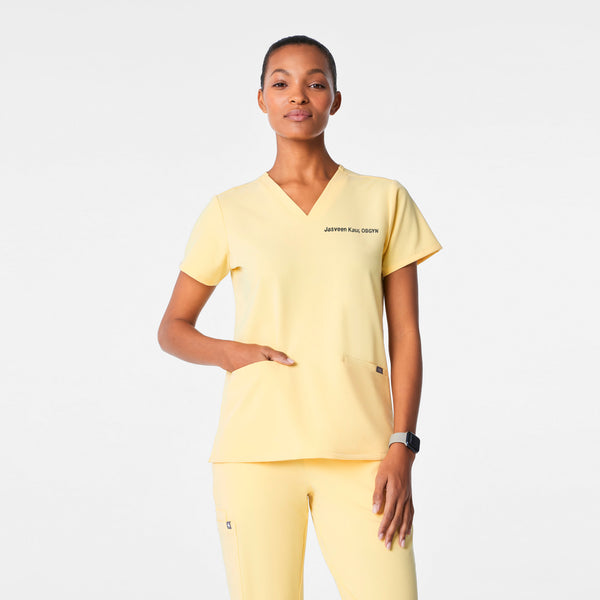 women's Butter Yellow Casma - Three-Pocket Scrub Top™