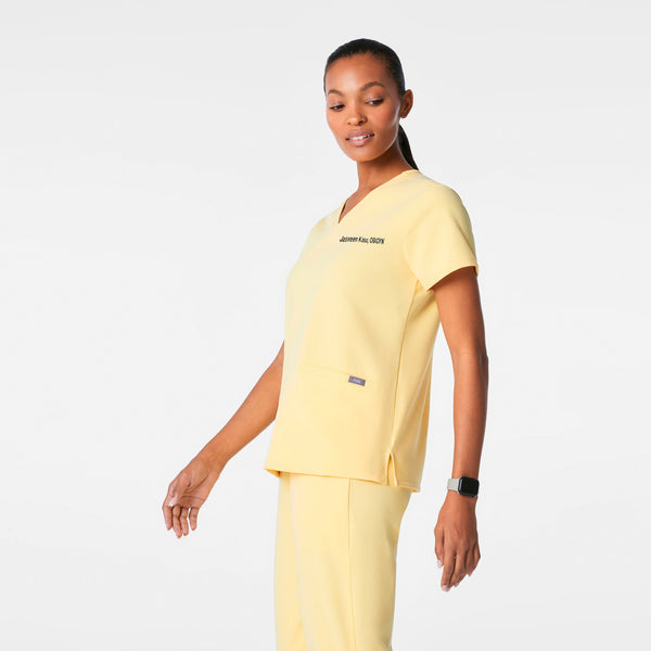 women's Butter Yellow Casma - Three-Pocket Scrub Top™