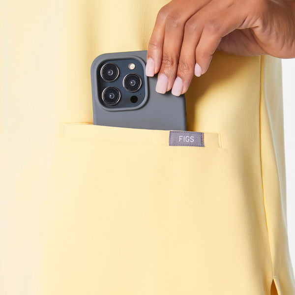 women's Butter Yellow Casma - Three-Pocket Scrub Top™
