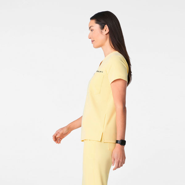 women's Butter Yellow Catarina Petite - One-Pocket Scrub Top™
