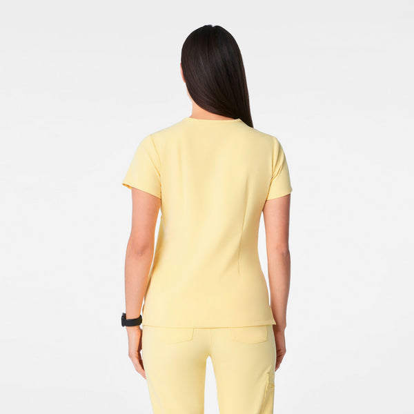 women's Butter Yellow Catarina Petite - One-Pocket Scrub Top™