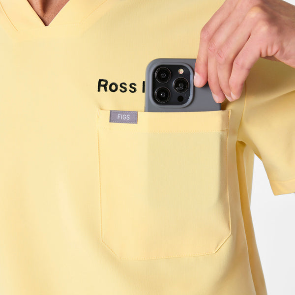 men's Butter Yellow Chisec - Three-Pocket Scrub Top™