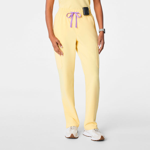 Women's Butter Yellow Dowa High-Rise Straight-Leg - Tall Scrub Pant