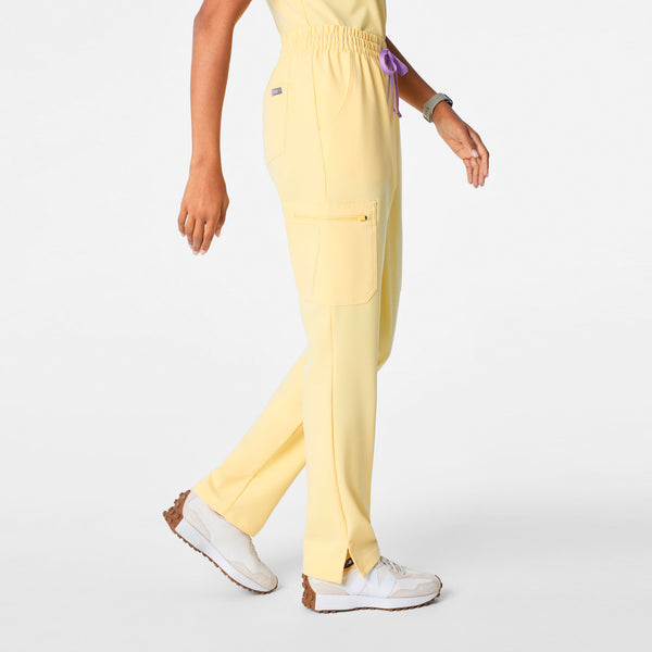 Women's Butter Yellow Dowa High-Rise Straight-Leg - Tall Scrub Pant